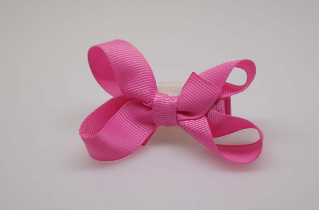 Small bowtique hair Bow with colors  Geranium Pink